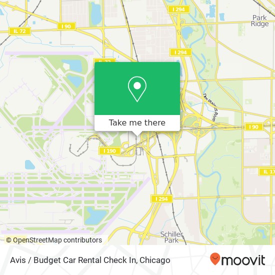 Avis / Budget Car Rental Check In map