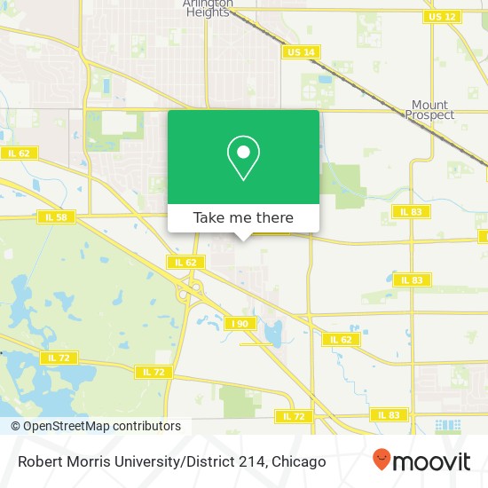 Mapa de Robert Morris University / District 214