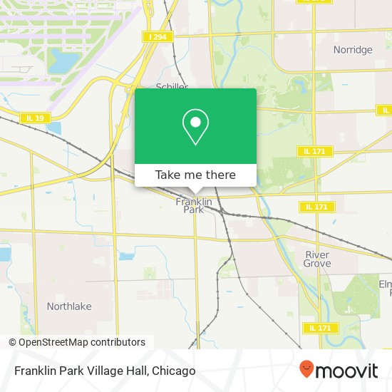 Franklin Park Village Hall map