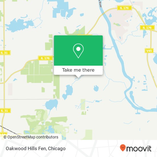 Oakwood Hills Fen map