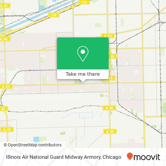 Mapa de Illinois Air National Guard Midway Armory