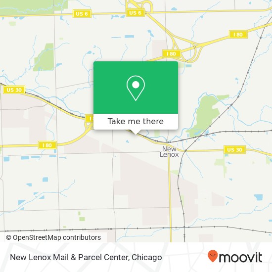 Mapa de New Lenox Mail & Parcel Center