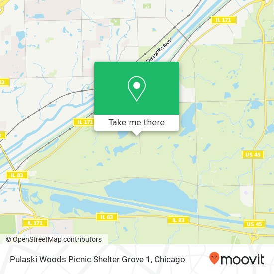 Mapa de Pulaski Woods Picnic Shelter Grove 1