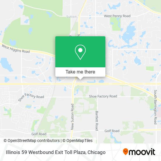 Mapa de Illinois 59 Westbound Exit Toll Plaza