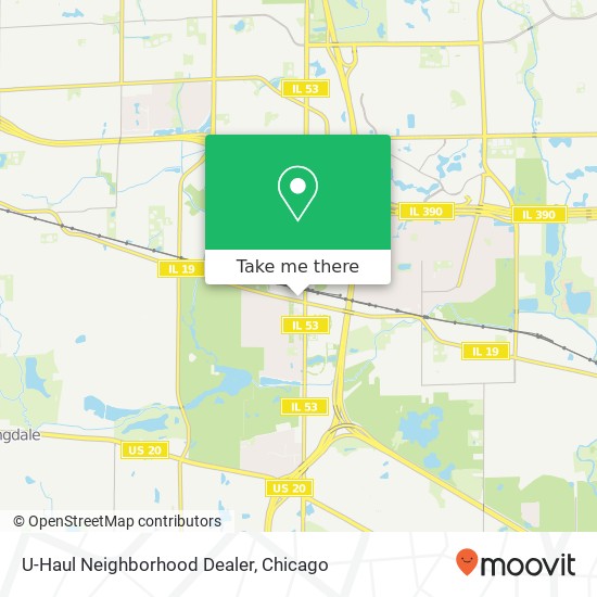 U-Haul Neighborhood Dealer map