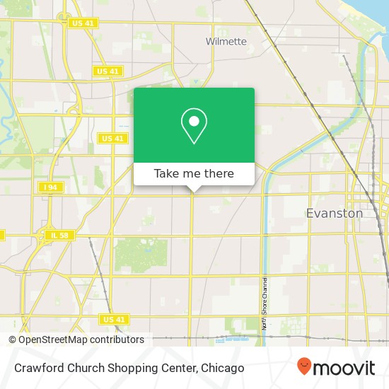 Crawford Church Shopping Center map