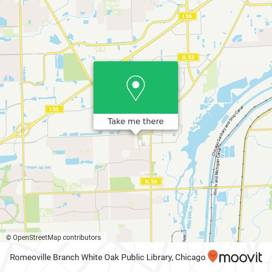 Romeoville Branch White Oak Public Library map