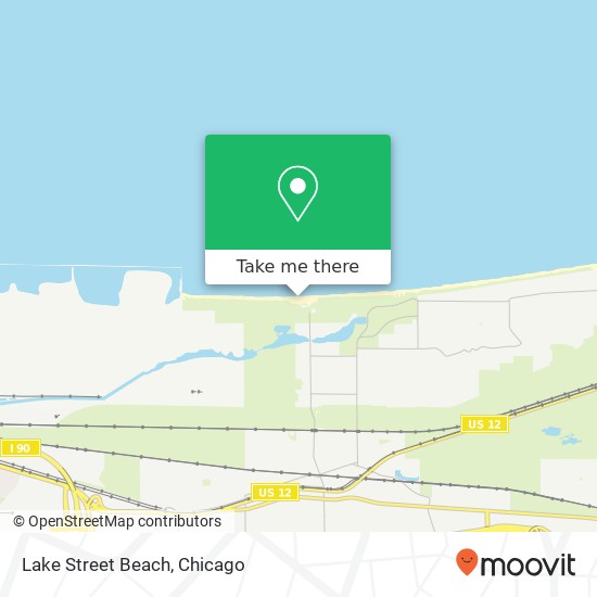 Lake Street Beach map