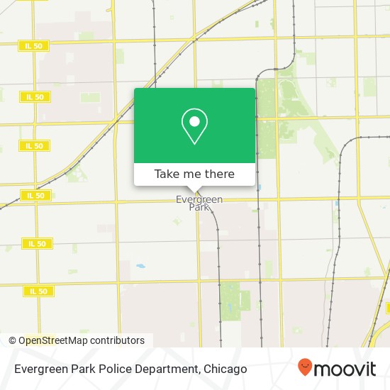 Evergreen Park Police Department map