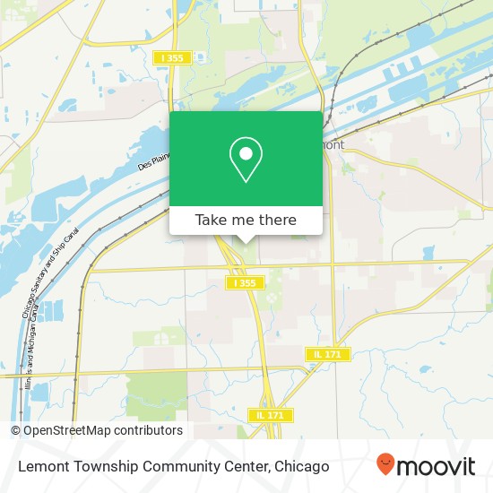 Lemont Township Community Center map