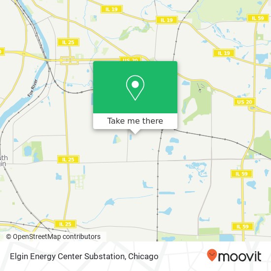 Mapa de Elgin Energy Center Substation