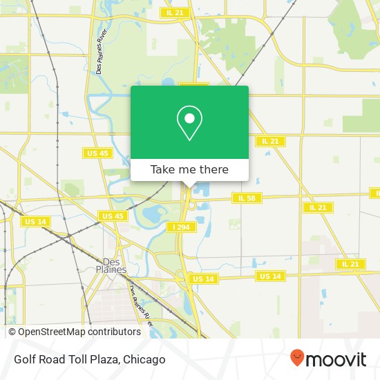 Mapa de Golf Road Toll Plaza