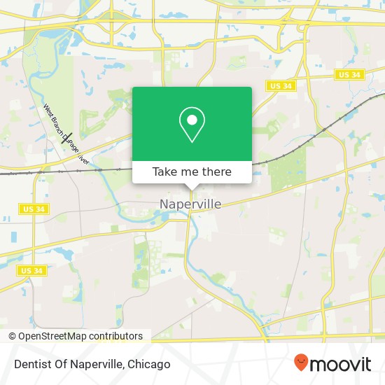 Dentist Of Naperville map