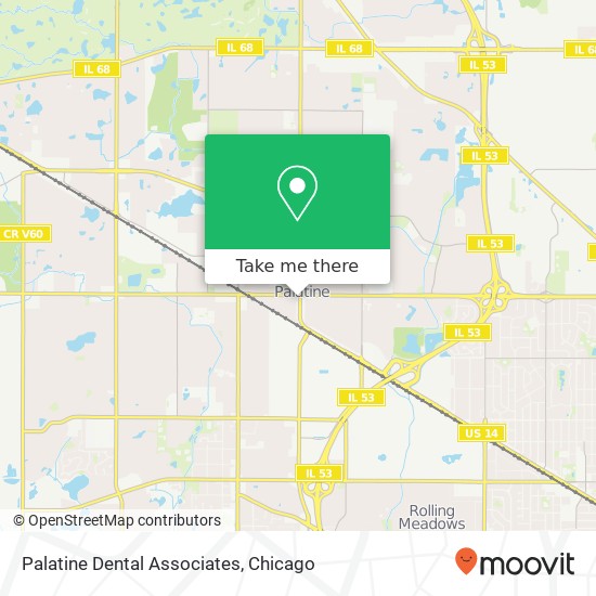 Mapa de Palatine Dental Associates