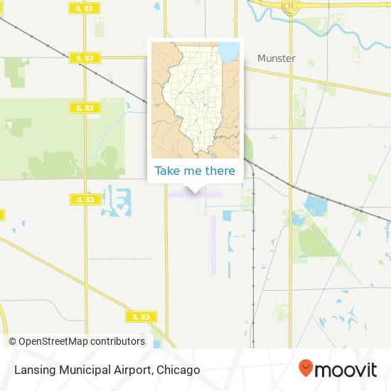 Lansing Municipal Airport map