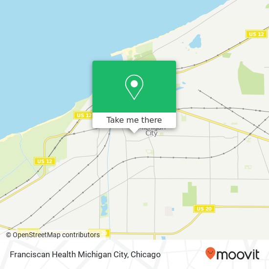 Franciscan Health Michigan City map