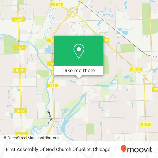 Mapa de First Assembly Of God Church Of Joliet