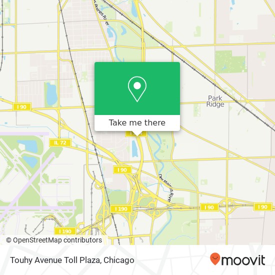 Mapa de Touhy Avenue Toll Plaza