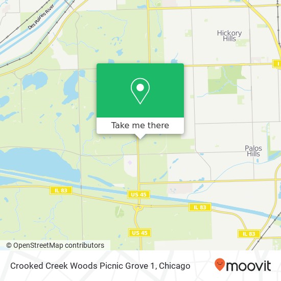 Crooked Creek Woods Picnic Grove 1 map