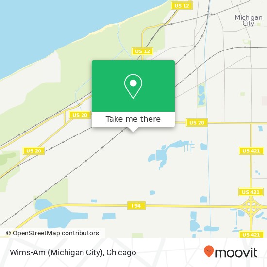 Mapa de Wims-Am (Michigan City)