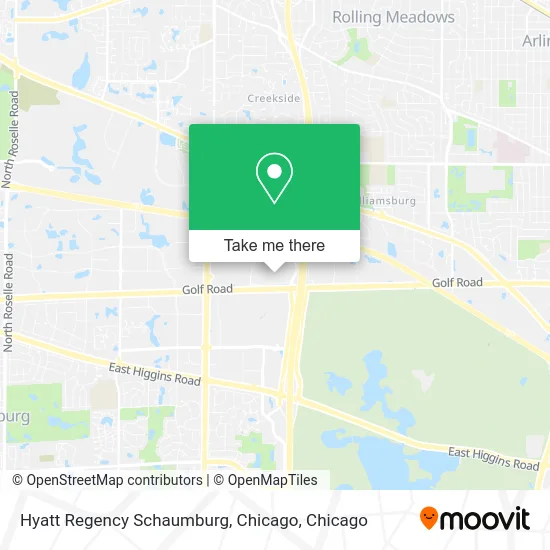 Hyatt Regency Schaumburg, Chicago map