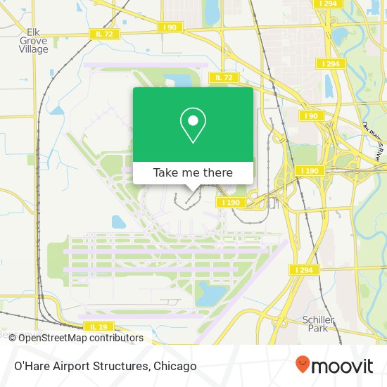 Mapa de O'Hare Airport Structures