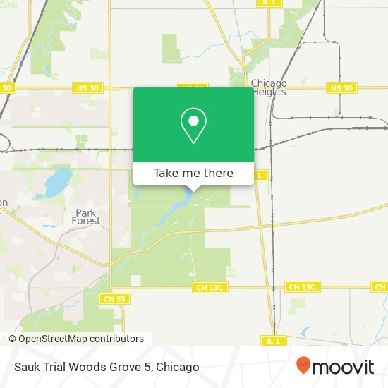 Sauk Trial Woods Grove 5 map