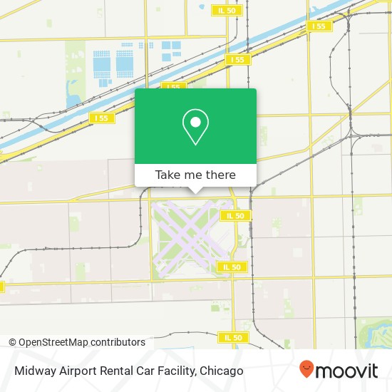 Midway Airport Rental Car Facility map