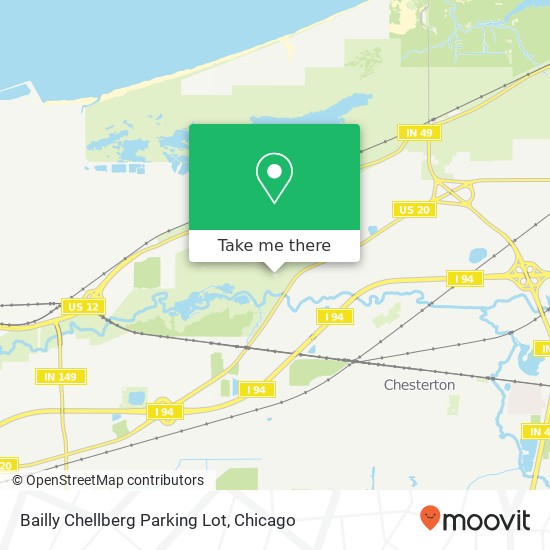 Bailly Chellberg Parking Lot map