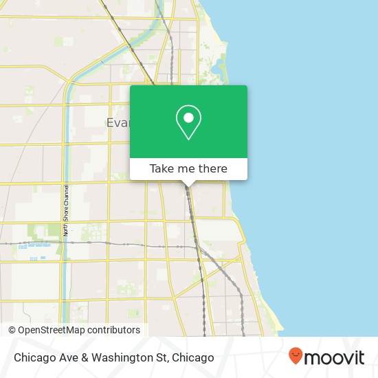 Chicago Ave & Washington St map