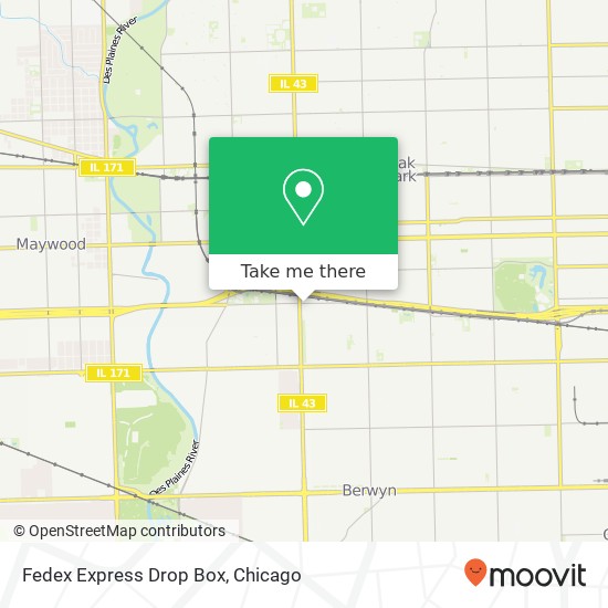 Mapa de Fedex Express Drop Box