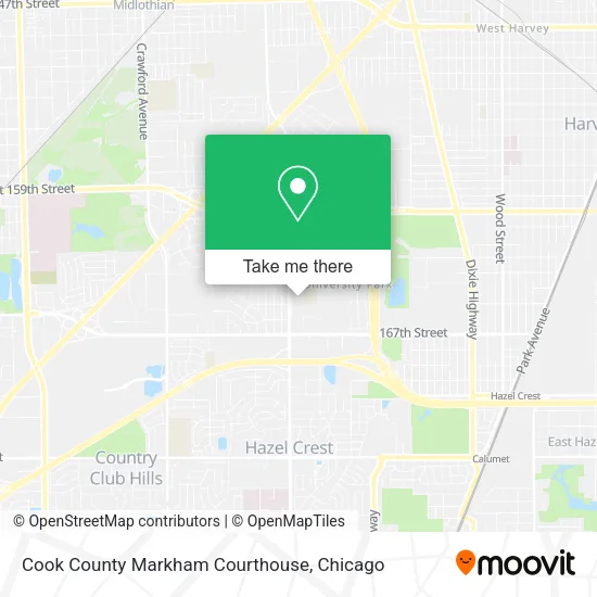 Cook County Markham Courthouse map
