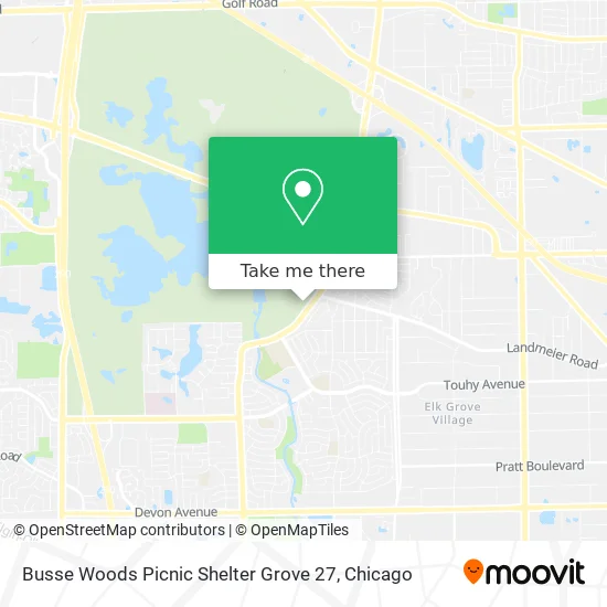 Busse Woods Picnic Shelter Grove 27 map