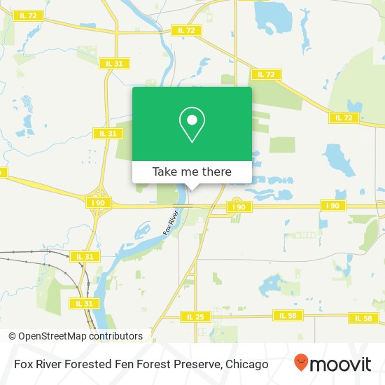 Fox River Forested Fen Forest Preserve map
