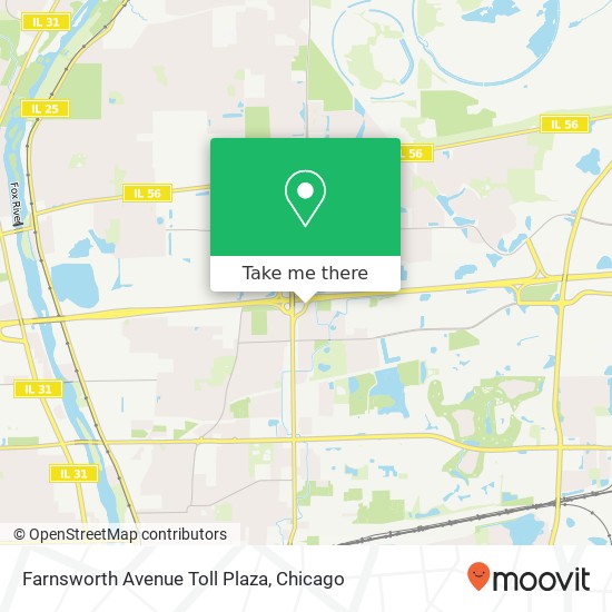 Mapa de Farnsworth Avenue Toll Plaza