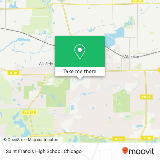 Saint Francis High School map