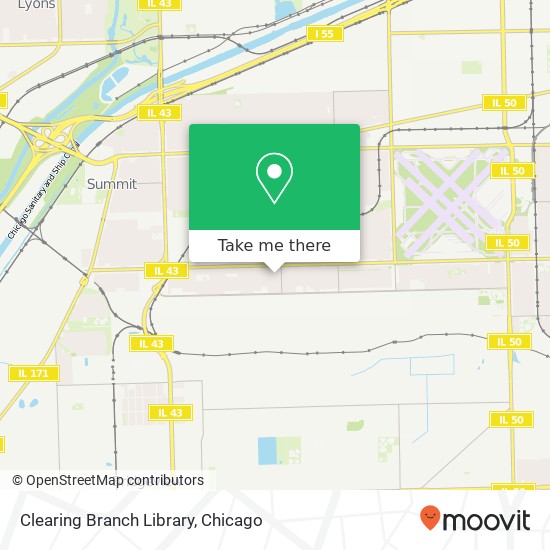 Clearing Branch Library map