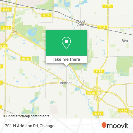 701 N Addison Rd map
