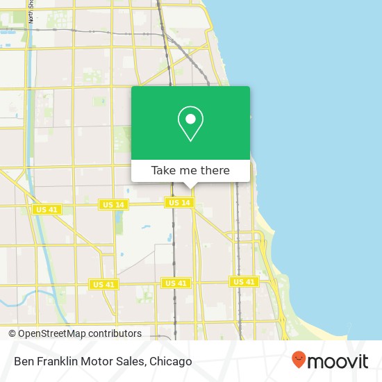 Ben Franklin Motor Sales map