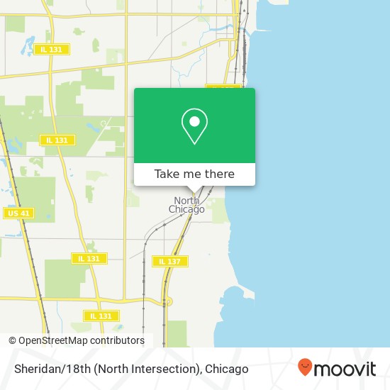 Sheridan / 18th (North Intersection) map