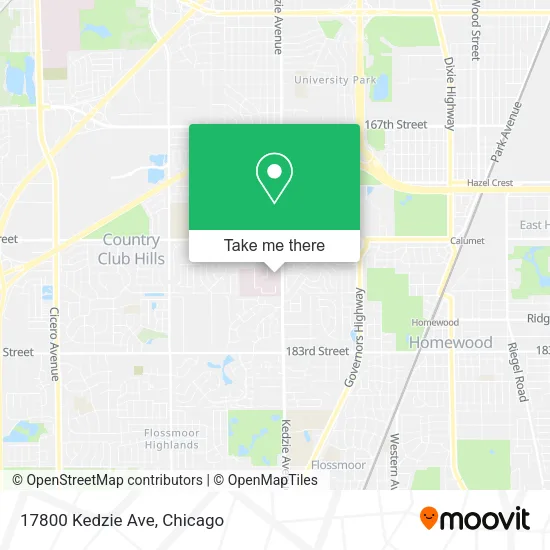 17800 Kedzie Ave map