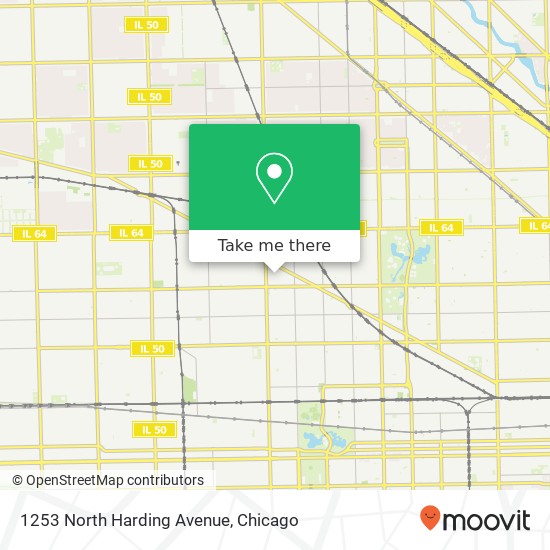 1253 North Harding Avenue map