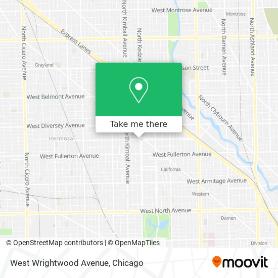 Mapa de West Wrightwood Avenue
