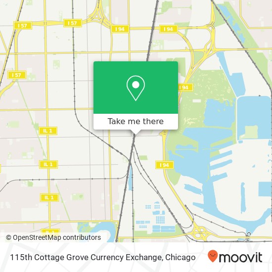 115th Cottage Grove Currency Exchange map