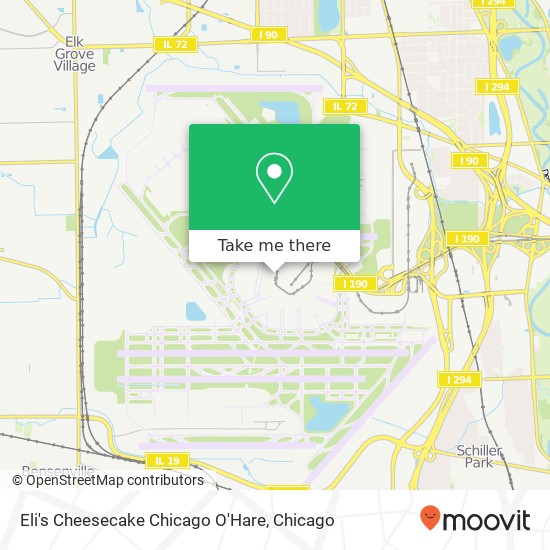 Eli's Cheesecake Chicago O'Hare map