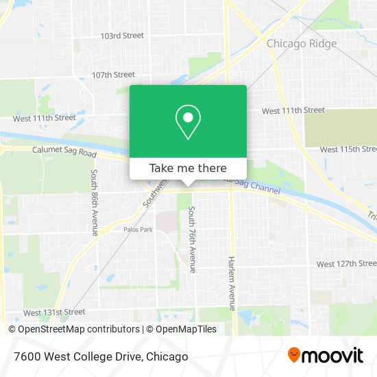 7600 West College Drive map