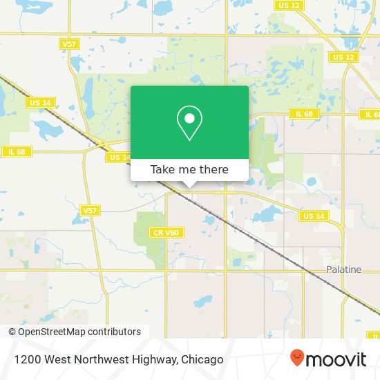 1200 West Northwest Highway map