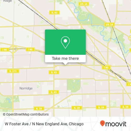 Mapa de W Foster Ave / N New England Ave