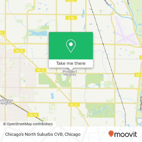 Chicago's North Suburbs CVB map