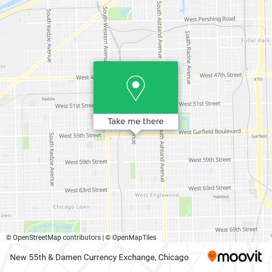 New 55th & Damen Currency Exchange map
